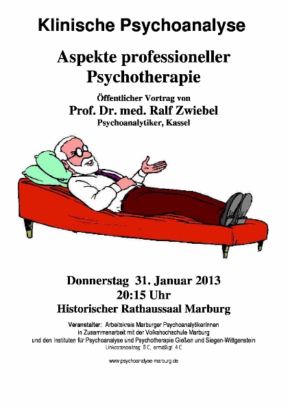 Plakat Veranstaltung Aspekte professioneller Psychotherapie